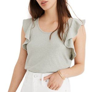 Texture & Thread Ruffle Sleeve Tank Top NWT!!